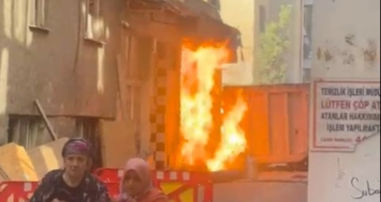 zeytinburnunda yangin dogal gaz borusu alev aldi vv45SciJ